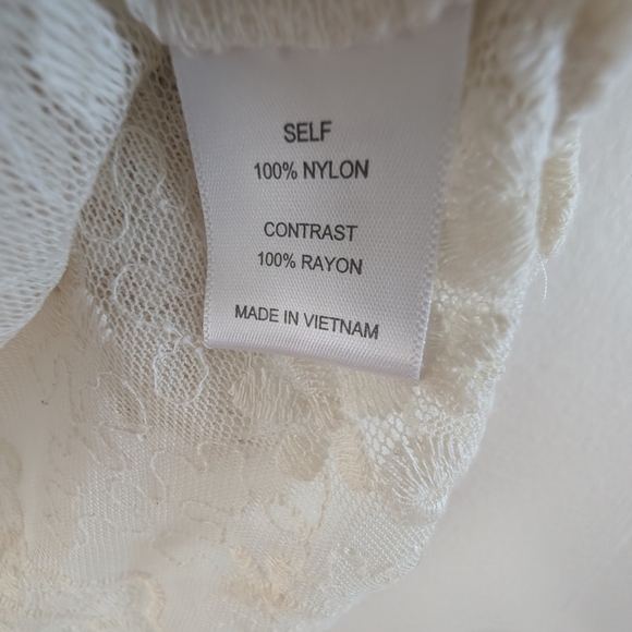 Bobeau Cream 3/4 Sleeve Wrap Blouse - Picture 7 of 8